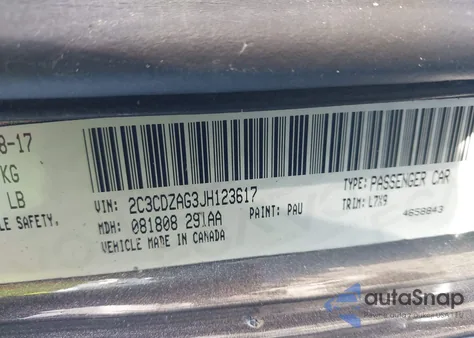 2018 Dodge Challenger Sxt from USA, damaged, VIN 2C3CDZAG3JH123617